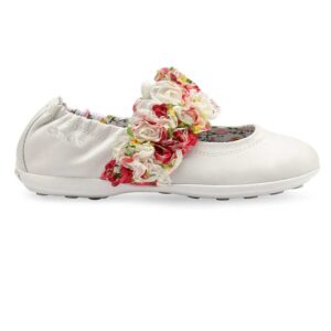 Μπαλαρίνες δερμάτινες, Geox, J Jodie P, White, Famous kids