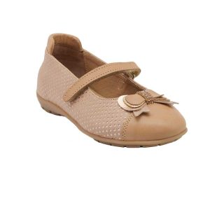 Mπαλαρίνες δερμάτινες, Aby, 804, Beige, Famous Kids