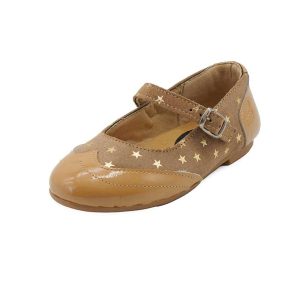 Μπαλαρίνες δερμάτινες, Guantitos, 28.02 Piel Nappa, Camel, Famous Kids