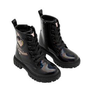 Παιδικά μποτάκια, Conguitos, Boots Charol Heart, Black, Famous Kids 1