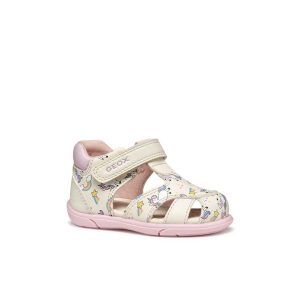 Κλειστά πέδιλα, Geox, B Sandal Zapito, Ivory Pink, Famous kids 1