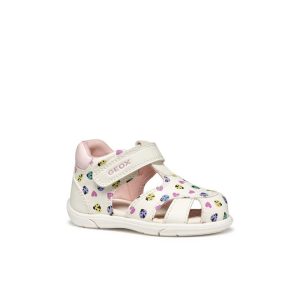 Κλειστά πέδιλα, Geox, B Sandal Zapito, White Multicolor, Famous Kids 1