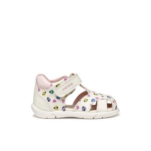 Κλειστά πέδιλα, Geox, B Sandal Zapito, White Multicolor, Famous Kids