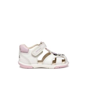 Κλειστά πέδιλα, Geox, B Sandal Zapito, White Pink, Famous Kids