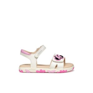 Παιδικά πέδιλα, Geox, J S Haiti, White Pink, Famous Kids