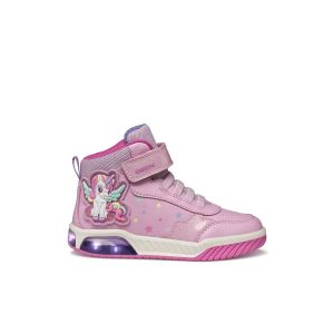 Παιδικά sneakers με φωτάκια, Geox, J Inek Girl A, Pink Multicolor, Famous Kids 1
