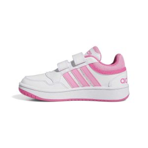 Παιδικά αθλητικά, Adidas, Hoops 3.0 CF C, White Pink, Famous Kids 1
