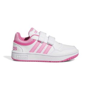 Παιδικά αθλητικά, Adidas, Hoops 3.0 CF C, White Pink, Famous Kids
