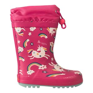 Παιδικές γαλότσες με σχέδιο, Childrenland, YL8100, Fucshia, Famous Kids 4