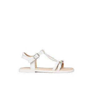 Παιδικά πέδιλα, Geox, J Sandal Karly, White, Famous Kids