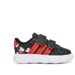 Παιδικά αθλητικά, Adidas, Grand Court Michey CF I, Black Red, Famous Kids