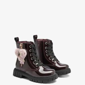 Παιδικά μποτάκια, Conguitos, Military Boots Charm Plush, Burgundy, Famous Kids 1
