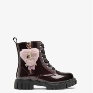 Παιδικά μποτάκια, Conguitos, Military Boots Charm Plush, Burgundy, Famous Kids