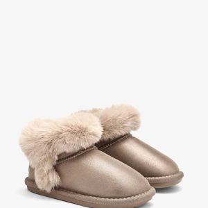 Παιδικά μποτάκια με γούνα, Conguitos, Australian Ankle Boots Fur Goflex, Taupe, Famous Kids 1