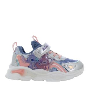 Παιδικά sneakers με φωτάκια, Modum, Stitch, Silver Pink, Famous Kids